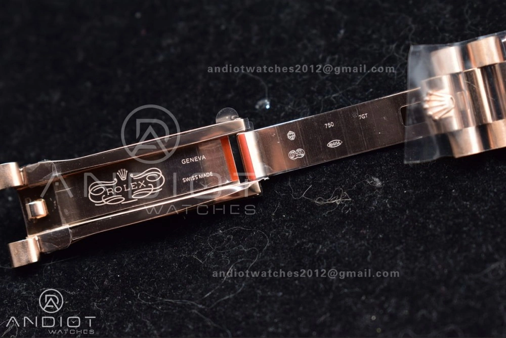 DayDate 40 RG GMF Tungsten Weighted 904L Steel Green Dial Roman Markers on President Bracelet A2836 V Casual 709
