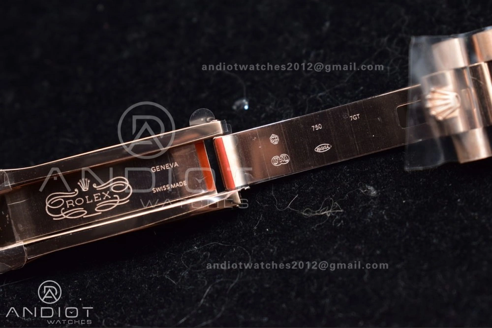 DayDate 40 RG GMF Tungsten Weighted 904L Steel Green Dial Roman Markers on President Bracelet A2836 V Casual 709