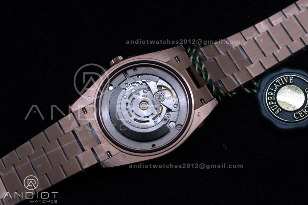 Reliable DayDate 40 RG GSF Gain Weight Brown Roman Dial on President Bracelet A 712