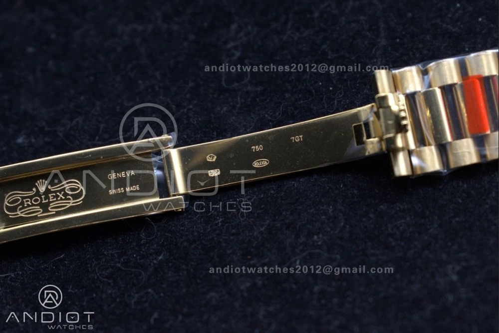 Thermal DayDate 40 RG GSF Gain Weight Gold Roman Dial on President Bracelet A 390