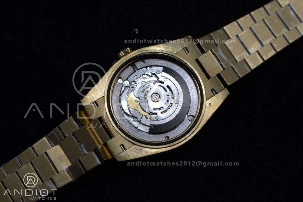 Thermal DayDate 40 RG GSF Gain Weight Gold Roman Dial on President Bracelet A 390
