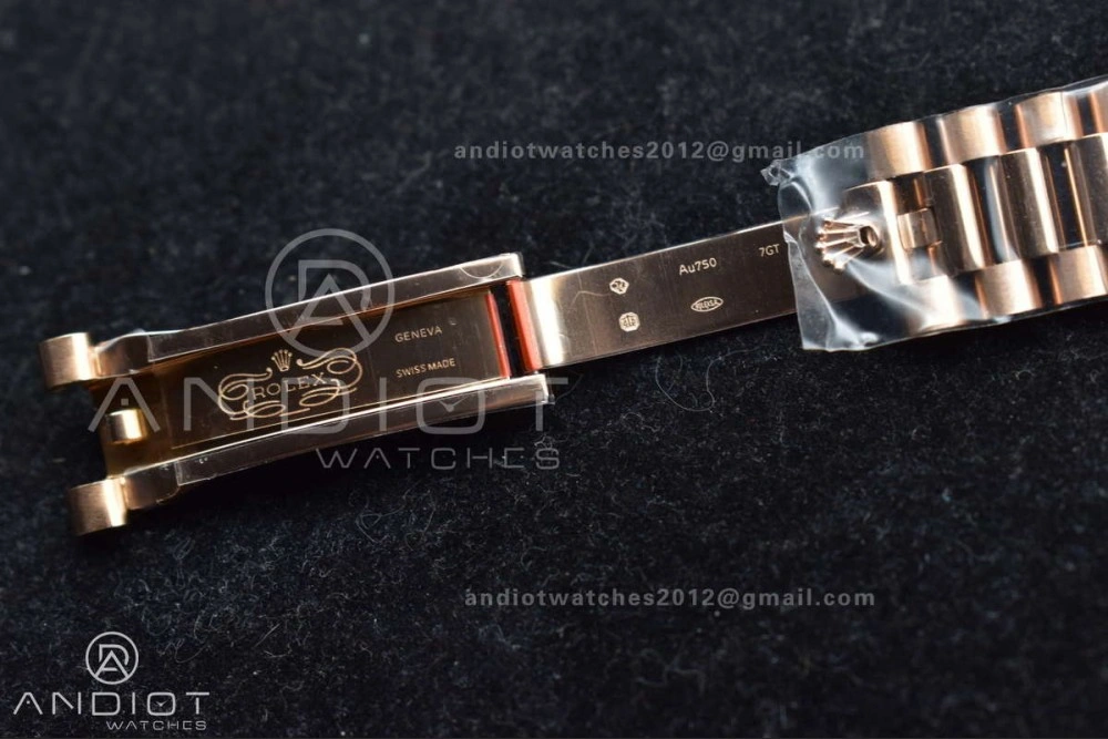 Contemporary DayDate 40 RG JDF 904L Steel Meteorite Dial Crystal Markers On President Bracelet A 708