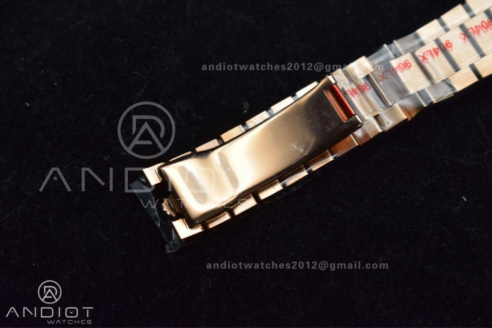 Contemporary DayDate 40 RG JDF 904L Steel Meteorite Dial Crystal Markers On President Bracelet A 708