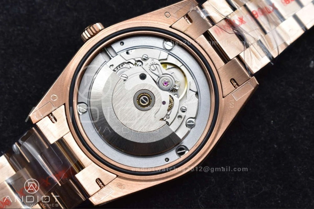 Contemporary DayDate 40 RG JDF 904L Steel Meteorite Dial Crystal Markers On President Bracelet A 708