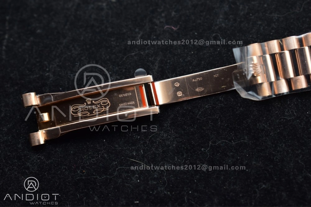 AllSeason DayDate 40 RG QF Best Edition 904L Steel Slate Ombre Dial on President Bracelet A2836 V4 (Gain Weight) 711