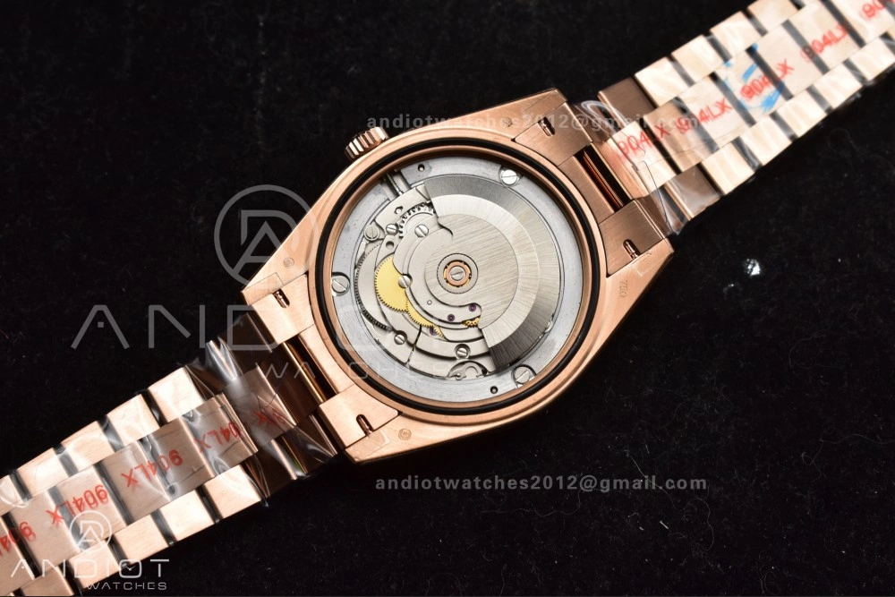 AllSeason DayDate 40 RG QF Best Edition 904L Steel Slate Ombre Dial on President Bracelet A2836 V4 (Gain Weight) 711