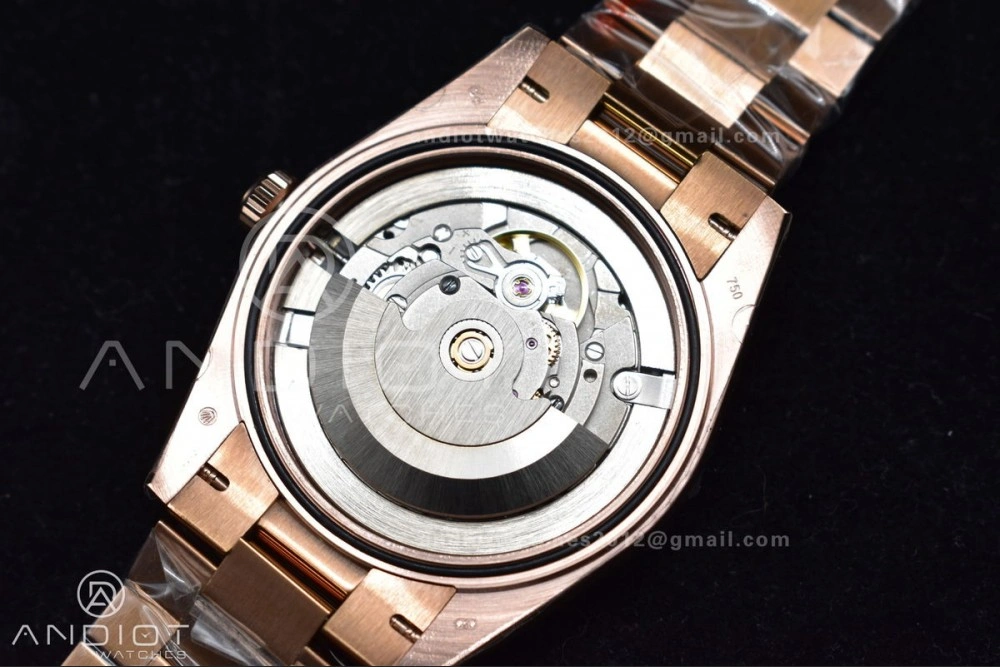 Comfortable DayDate 40 RG TWF 316L Steel Meteorite Dial Crystal Markers on President Bracelet A 402