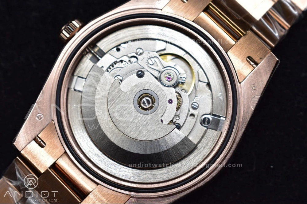 Comfortable DayDate 40 RG TWF 316L Steel Meteorite Dial Crystal Markers on President Bracelet A 402