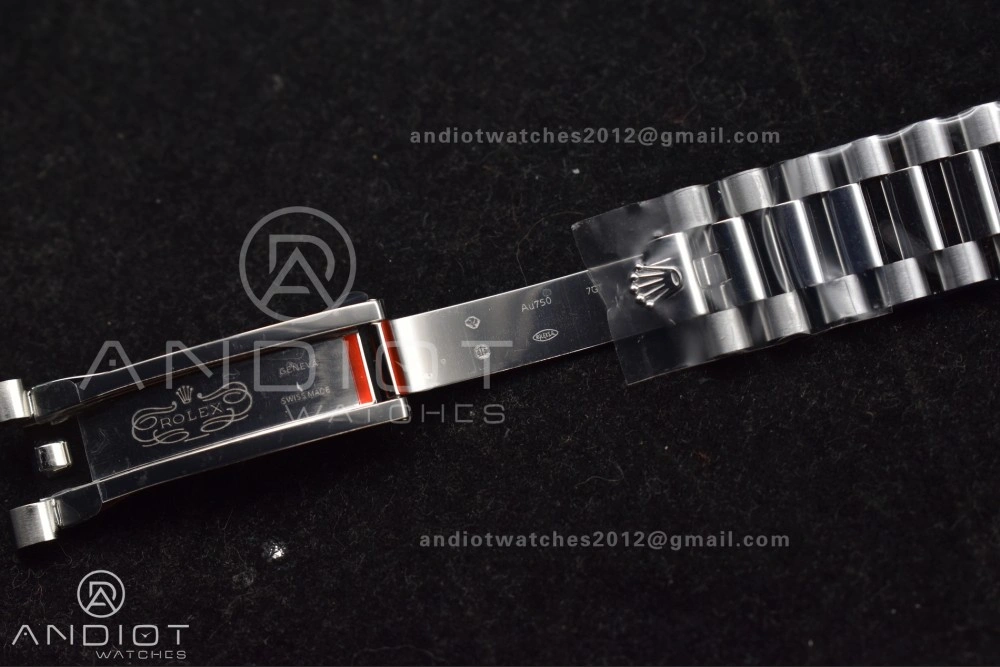 DayDate 40 SS GMF 904L Steel Black Crystal Dial on President Bracelet A2836 V3 (Gain Weight) Original 713