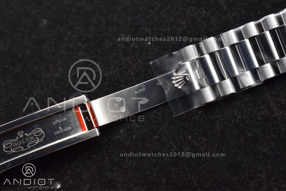 DayDate 40 SS GMF 904L Steel Black Crystal Dial on President Bracelet A2836 V3 (Gain Weight) Original 713
