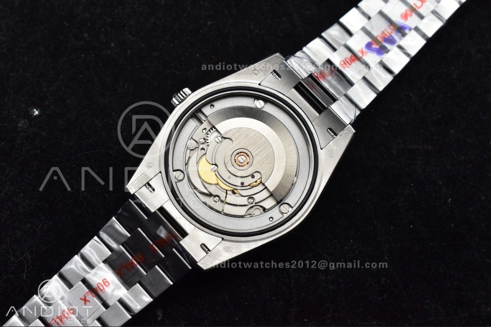 DayDate 40 SS GMF 904L Steel Black Crystal Dial on President Bracelet A2836 V3 (Gain Weight) Original 713
