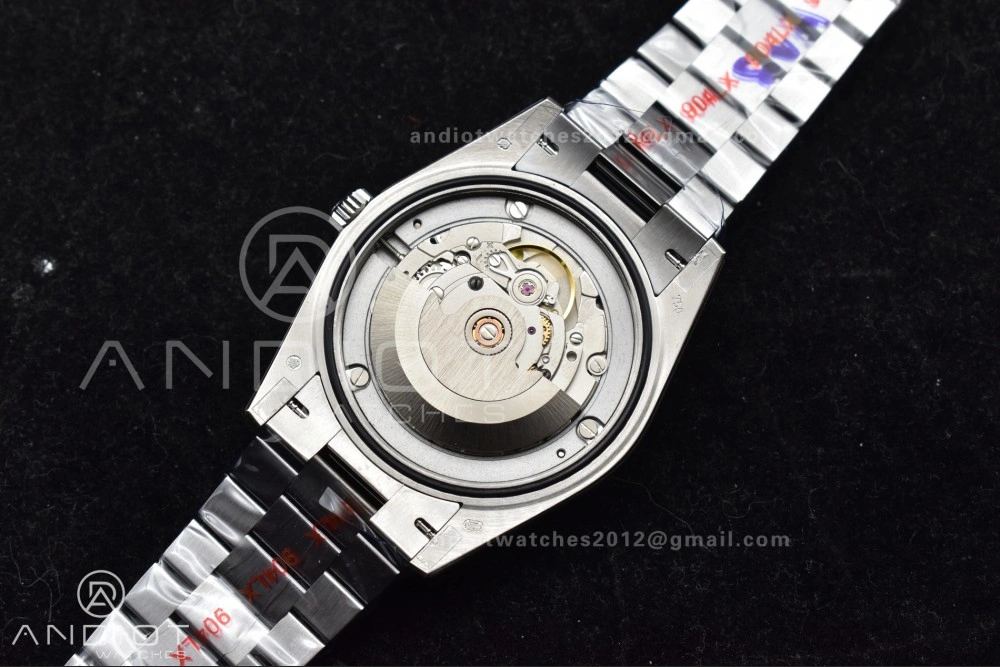 DayDate 40 SS GMF 904L Steel Black Crystal Dial on President Bracelet A2836 V3 (Gain Weight) Original 713