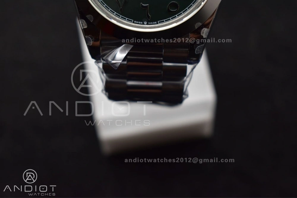 DayDate 40 SS GMF 904L Steel Green Dial Arabic Markers On President Bracelet A HighQuality 707