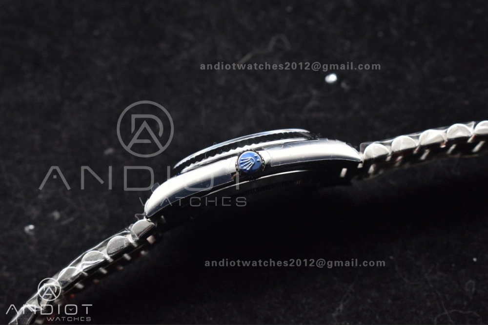 DayDate 40 SS GMF 904L Steel Ice Blue Stick Dial On President Bracelet A3255 V Tailored 714