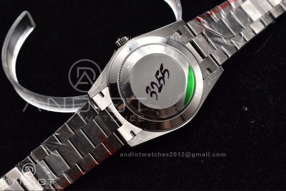 DayDate 40 SS GMF 904L Steel Iced Blue Dial Arabic Markers on President Bracelet A3255 V Packable 710