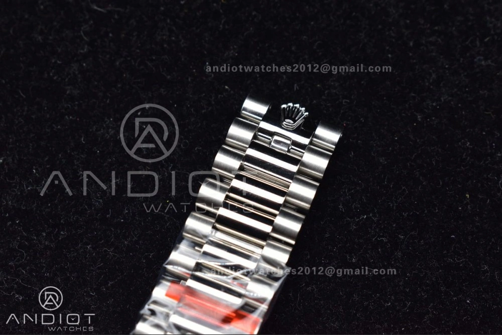 DayDate 40 SS GMF 904L Steel Iced Blue Dial Arabic Markers on President Bracelet A3255 V Packable 710