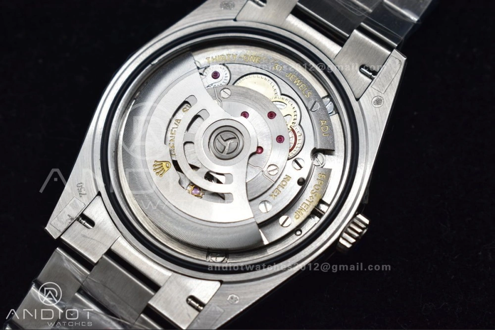 DayDate 40 SS GMF 904L Steel Iced Blue Dial Arabic Markers on President Bracelet A3255 V Packable 710