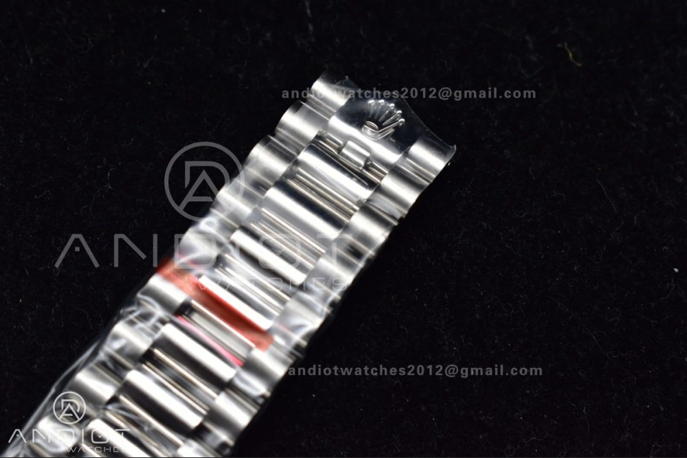 Durable DayDate 40 SS GMF 904L Steel Iced Blue Dial Roman Markers On President Bracelet A3255 V 715