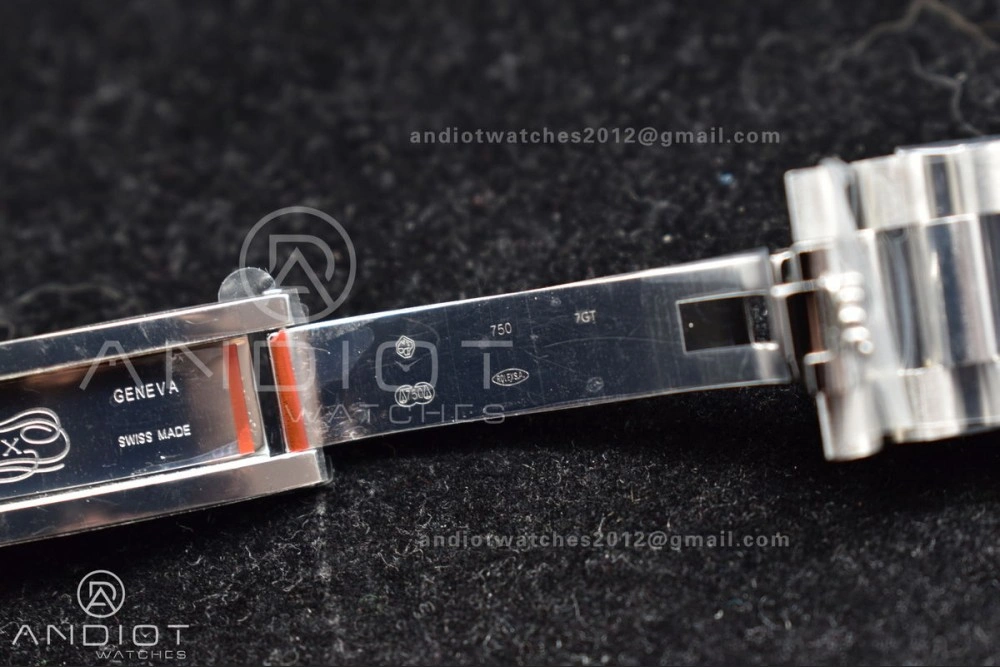 Durable DayDate 40 SS GMF 904L Steel Iced Blue Dial Roman Markers On President Bracelet A3255 V 715