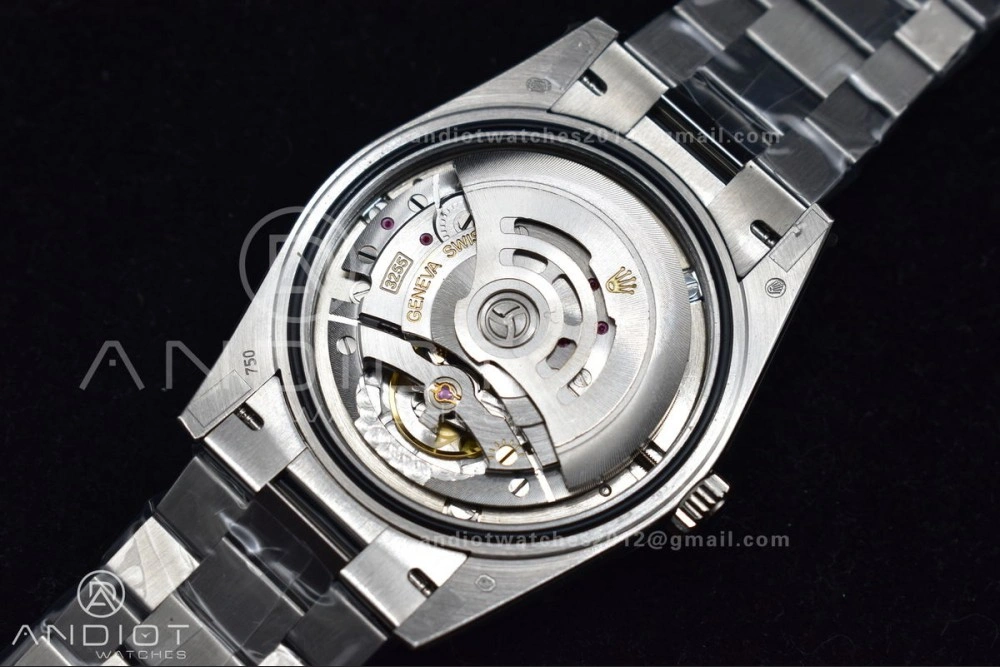 Durable DayDate 40 SS GMF 904L Steel Iced Blue Dial Roman Markers On President Bracelet A3255 V 715