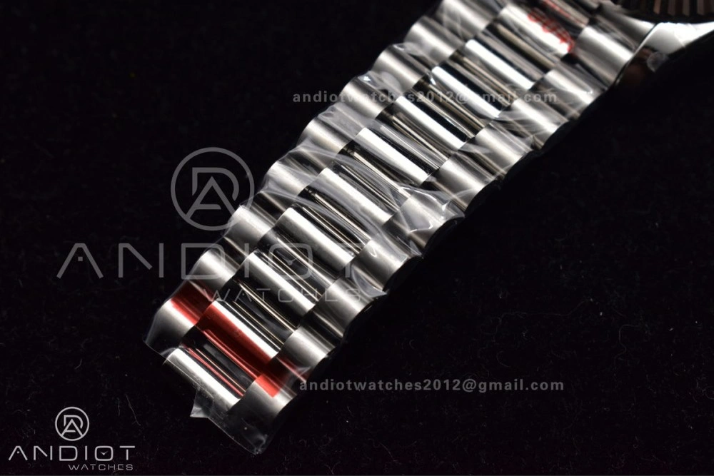 Bright DayDate 40 SS GMF Gain Weight Ice Blue Stick Dial on President Bracelet A 716