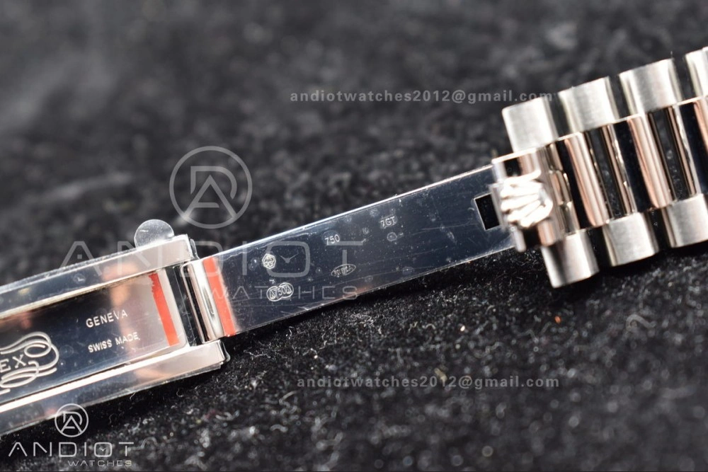 Bright DayDate 40 SS GMF Gain Weight Ice Blue Stick Dial on President Bracelet A 716