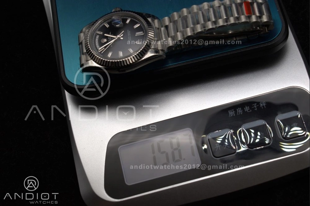 Thermal DayDate 40 SS GSF Gain Weight Black Crystal Dial on President Bracelet A 718