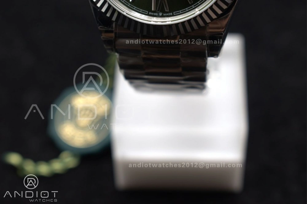 DayDate 40 SS GSF Gain Weight Green Roman Dial Bezel on President Bracelet A Flexible 719