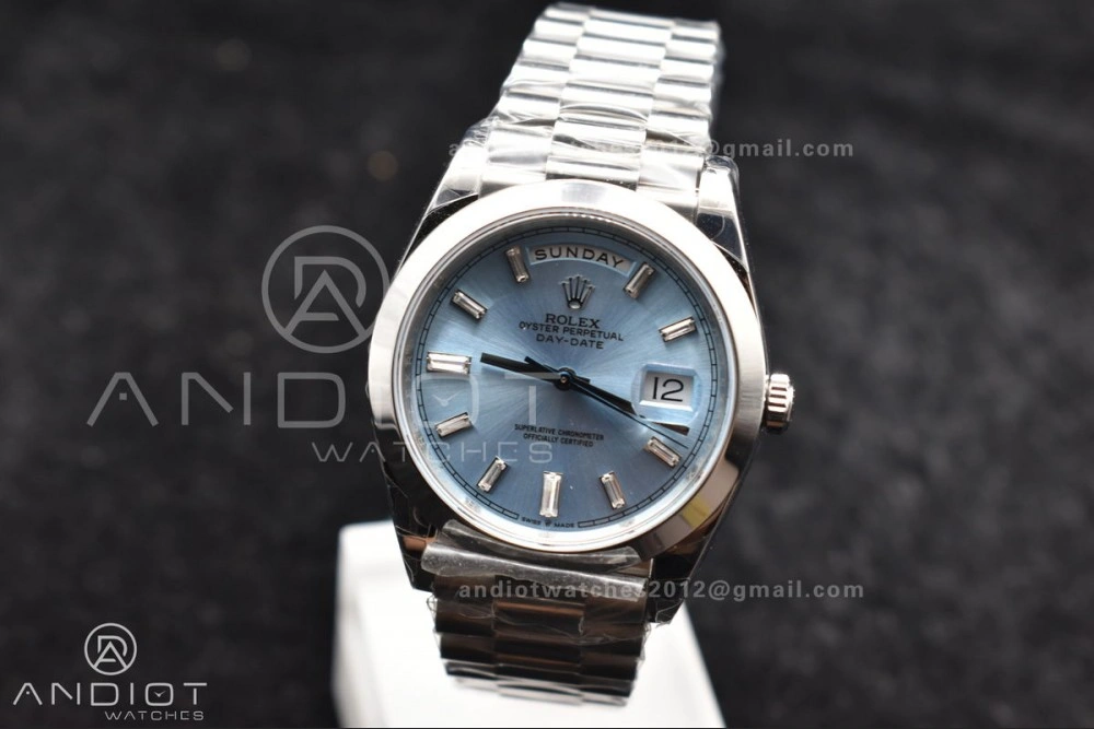 DayDate 40 SS GSF Gain Weight Iced Blue Crystal Dial On President Bracelet A Unique 720