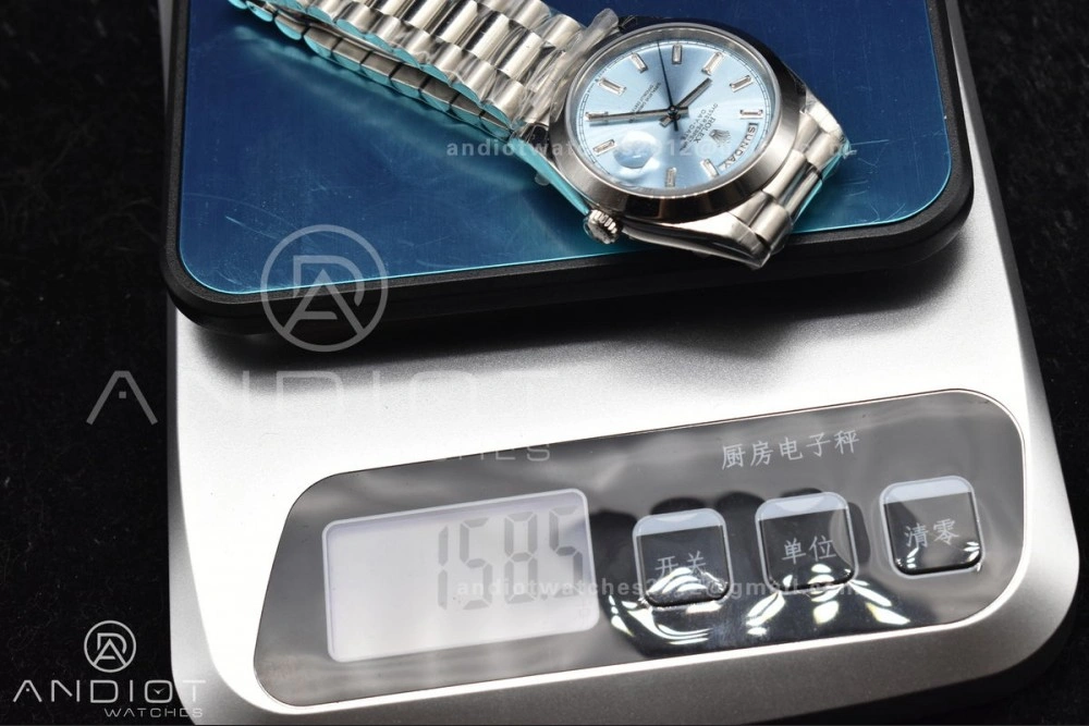 DayDate 40 SS GSF Gain Weight Iced Blue Crystal Dial On President Bracelet A Unique 720