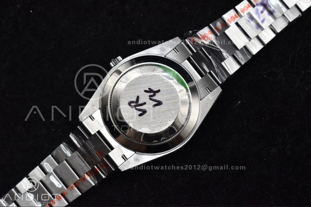 Breathable DayDate 40 SS JDF 904L Steel Green Arabic Dial on President Bracelet VR3255 V3 (Gain Weight) 722