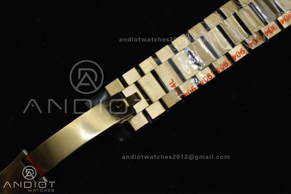 DayDate 40 YG GMF Gain Weight 904L Steel Gold Dial Diamond Markers On President Bracelet A3255 V Fashionable 723