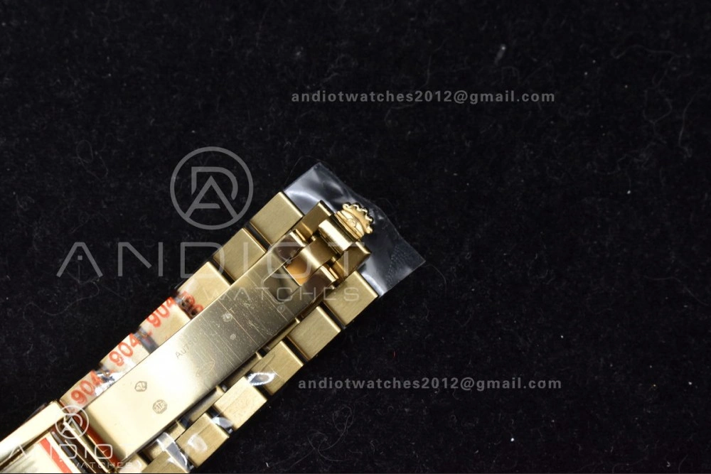 DayDate 40 YG GMF Gain Weight 904L Steel Gold Dial Diamond Markers On President Bracelet A3255 V Fashionable 723