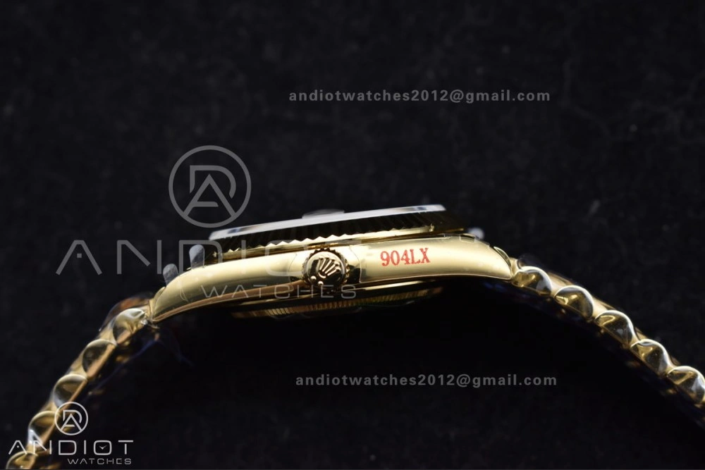 DayDate 40 YG GMF Gain Weight 904L Steel Gold Dial Diamond Markers On President Bracelet A3255 V Fashionable 723