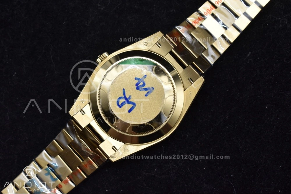 DayDate 40 YG GMF Gain Weight 904L Steel Gold Dial Diamond Markers On President Bracelet A3255 V Fashionable 723