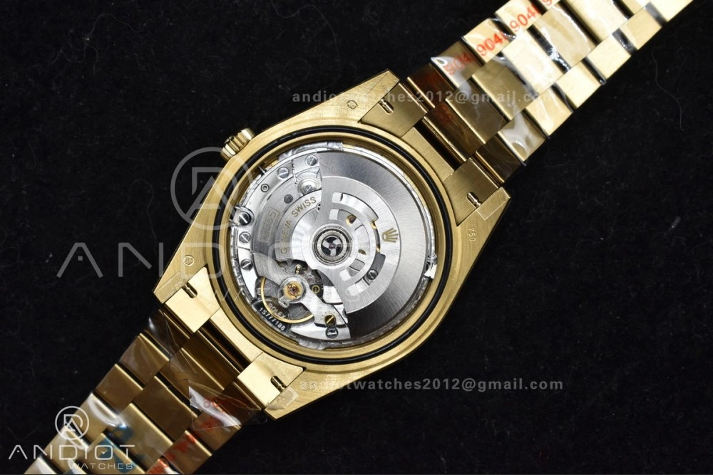 DayDate 40 YG GMF Gain Weight 904L Steel Gold Dial Diamond Markers On President Bracelet A3255 V Fashionable 723