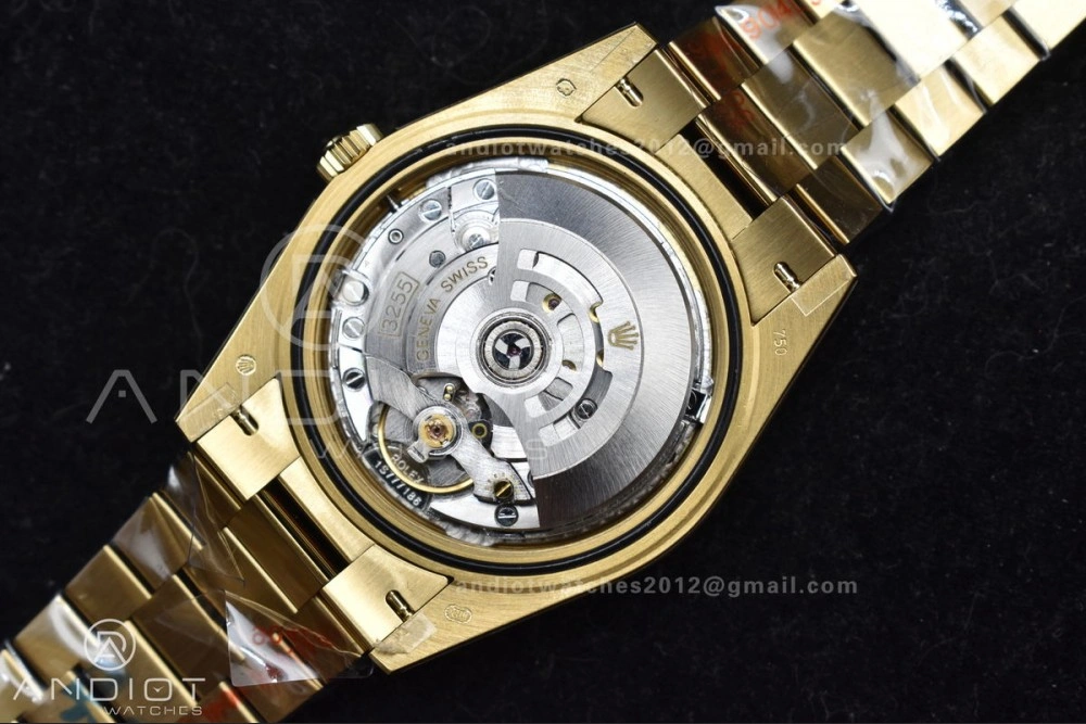 DayDate 40 YG GMF Gain Weight 904L Steel Gold Dial Diamond Markers On President Bracelet A3255 V Fashionable 723