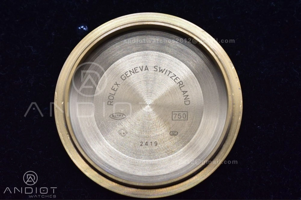 DayDate 40 YG GMF Plated 904L Steel Checked Dial Crystal Markers On President Bracelet A2836 V Practical 772