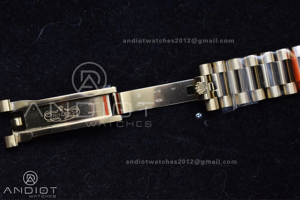 DayDate 40 YG GMF Tungsten Weighted 904L Steel White Dial Stick Markers On President Bracelet A2836 V Tailored 730