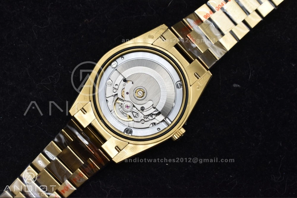 DayDate 40 YG GMF Tungsten Weighted 904L Steel White Dial Stick Markers On President Bracelet A2836 V Tailored 730