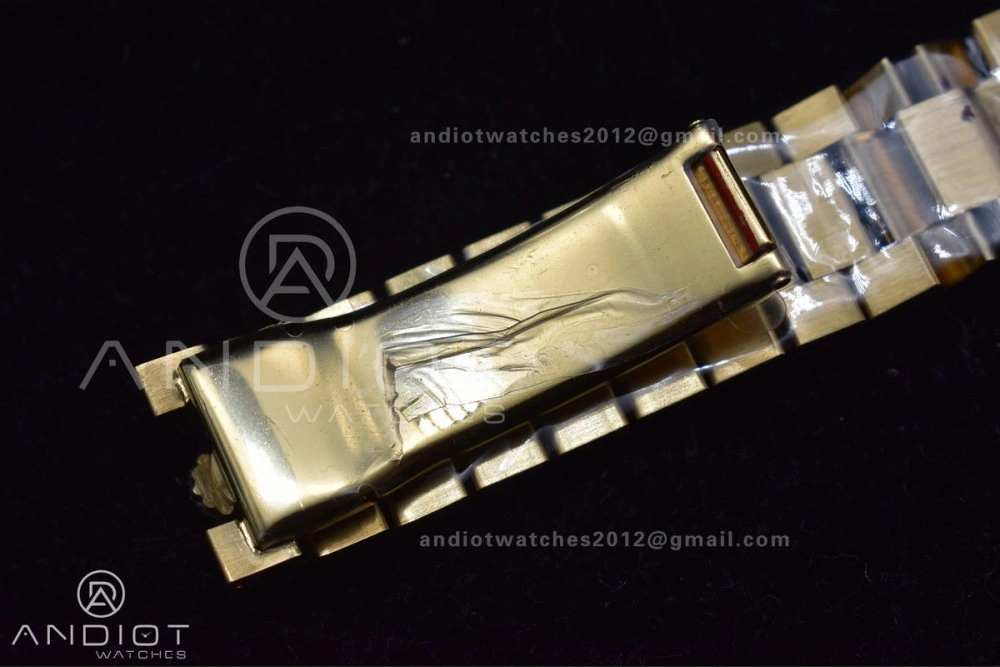DayDate 40 YG JDF Gain Weight 904L Steel YG Dial Stick Markers on President Bracelet A2836 V ZipUp 731