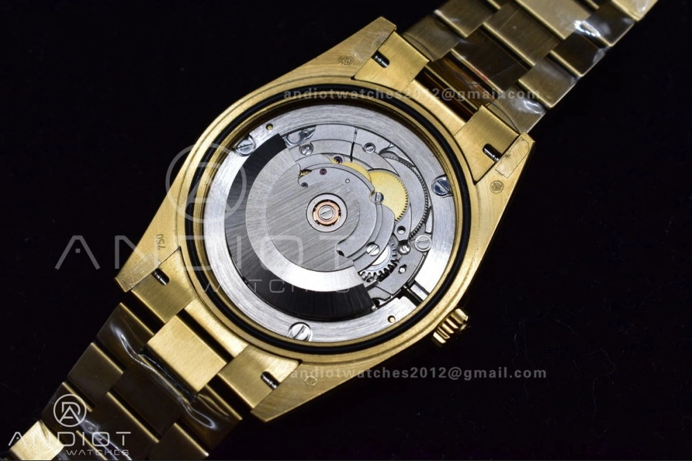 DayDate 40 YG JDF Gain Weight 904L Steel YG Dial Stick Markers on President Bracelet A2836 V ZipUp 731
