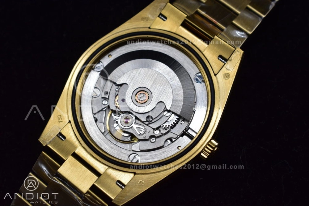DayDate 40 YG JDF Gain Weight 904L Steel YG Dial Stick Markers on President Bracelet A2836 V ZipUp 731