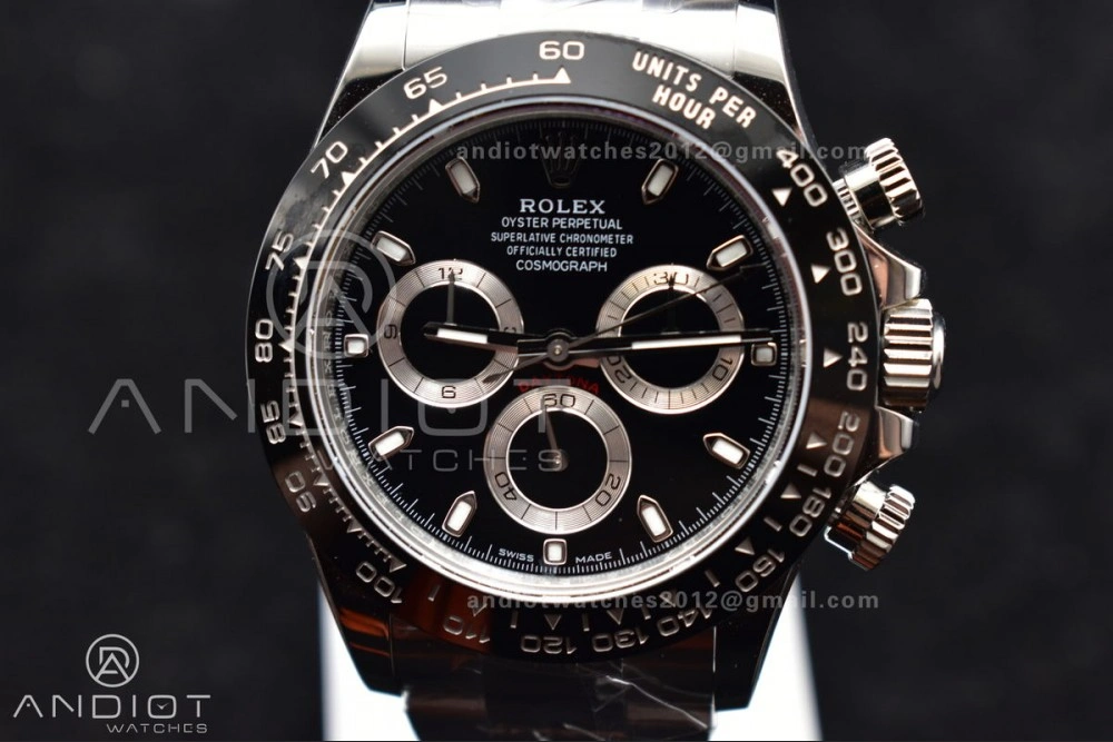 Daytona 116500 APSF 1:1 Best Edition 904L SS Case and Bracelet Black Dial SH Thermal 733