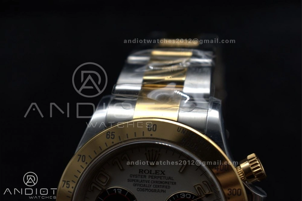 Daytona 116503 Clean 1:1 Best Edition White Dial Arabic Markers on SS YG Bracelet SA4130 V TechFriendly 737