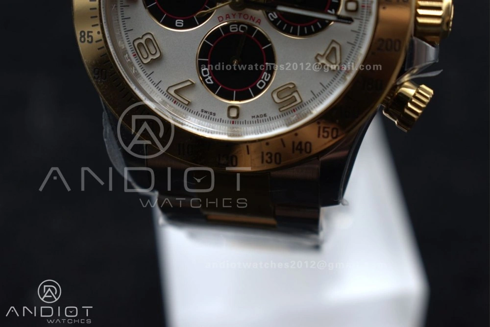 Daytona 116503 Clean 1:1 Best Edition White Dial Arabic Markers on SS YG Bracelet SA4130 V TechFriendly 737