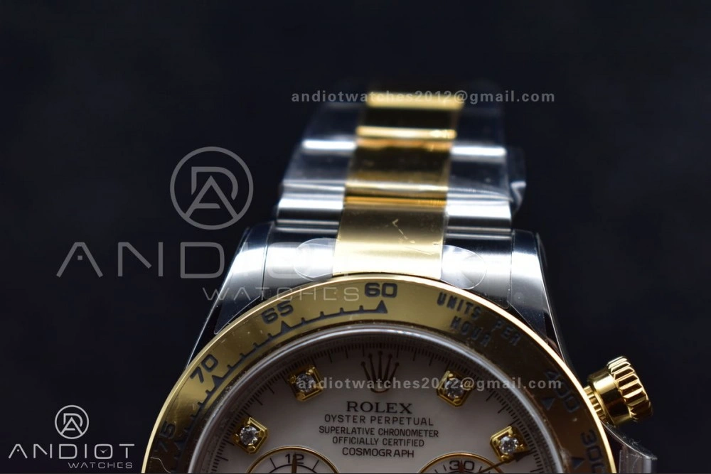 NewStyle Daytona 116503 Clean 1:1 Best Edition White Mother Of Pearl Diamond Dial on SS YG Bracelet SA4130 V 740