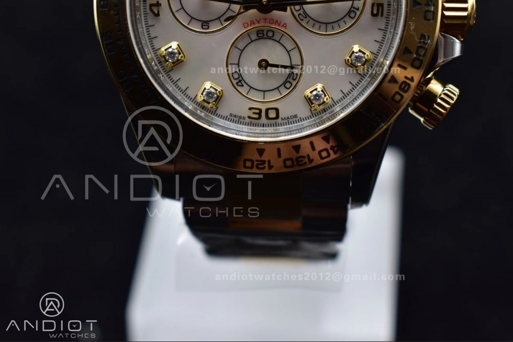 NewStyle Daytona 116503 Clean 1:1 Best Edition White Mother Of Pearl Diamond Dial on SS YG Bracelet SA4130 V 740