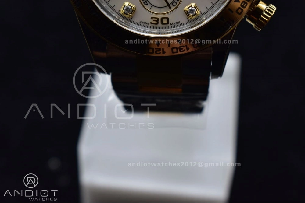 NewStyle Daytona 116503 Clean 1:1 Best Edition White Mother Of Pearl Diamond Dial on SS YG Bracelet SA4130 V 740