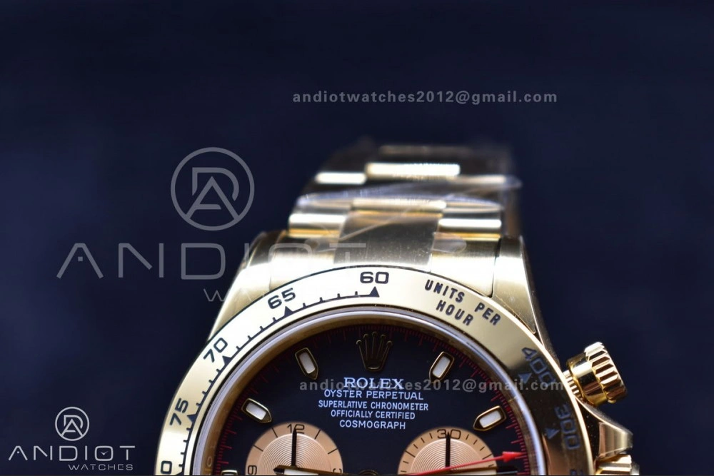 SmoothTexture Daytona 116505 Clean 1:1 Best Edition Black Dial YG Markers on YG Bracelet SA4130 V 401